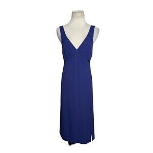 Rebecca Taylor blue v neck sleeveless cocktail dress size 4